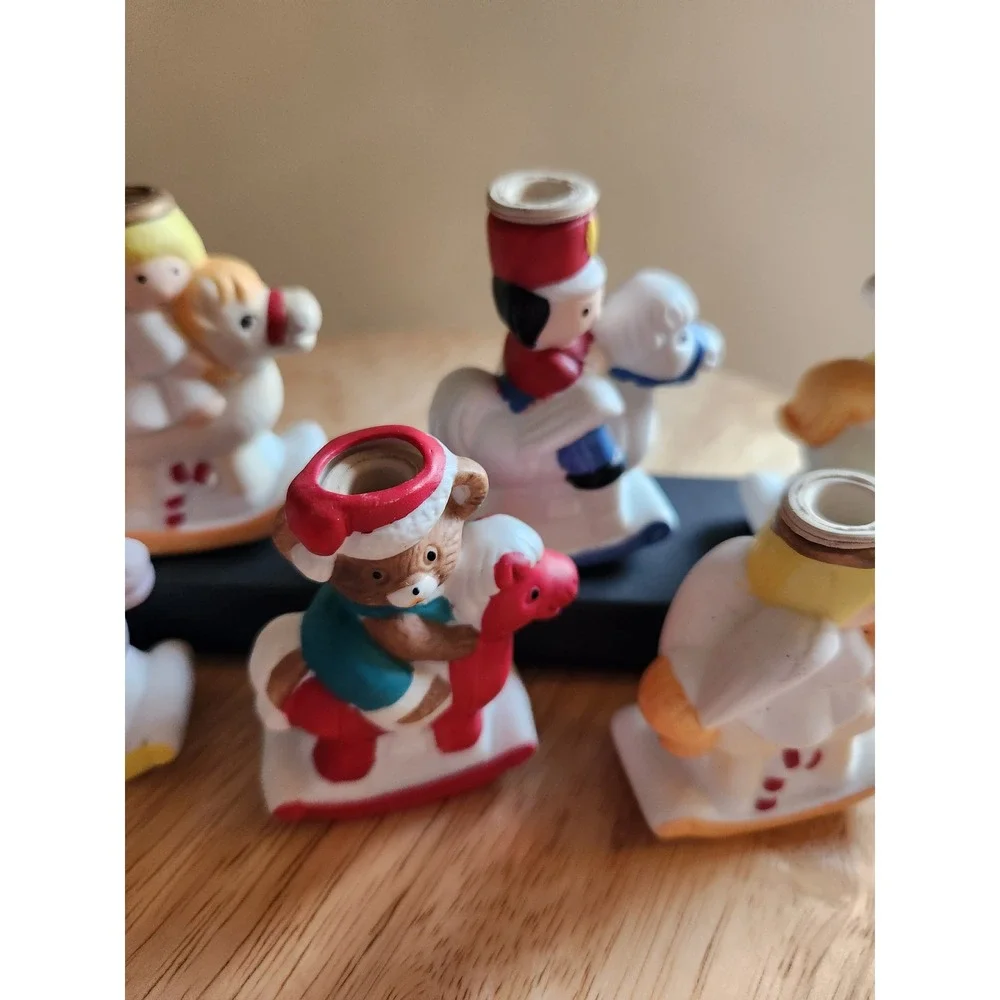Vintage Jasco Christmas‎ Rocking Horse Twinkle Tree Rockers Set of 6